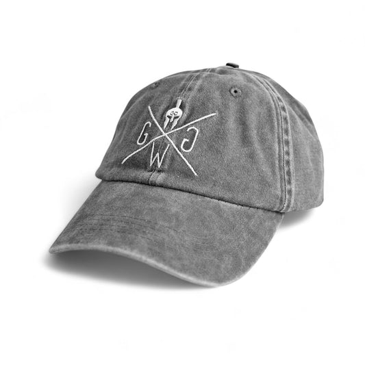 Stonewashed Cap "California" - Grau