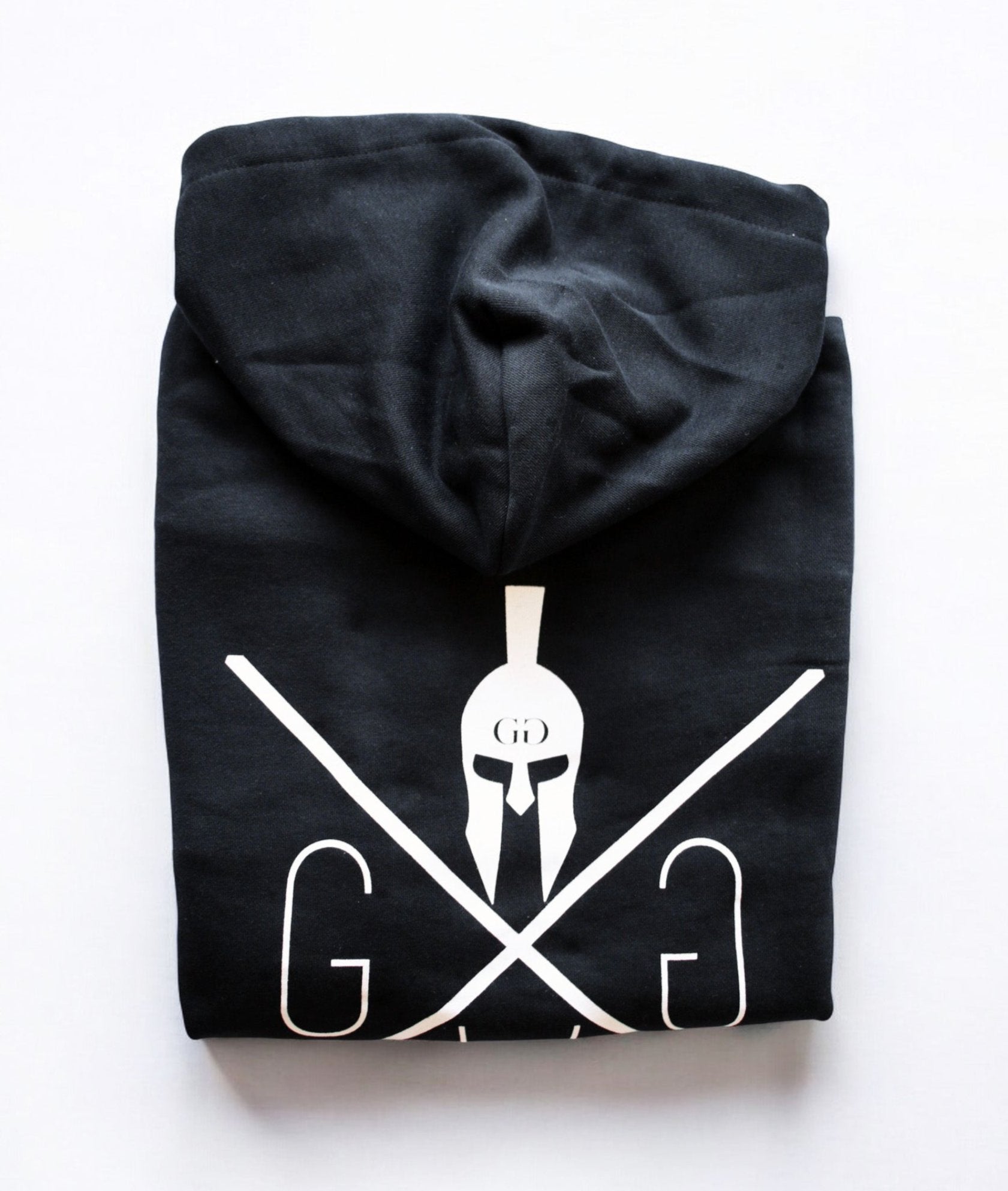 Gym Hoodie in Schwarz ohne Arme - Logo Aufnahme Gym Generation