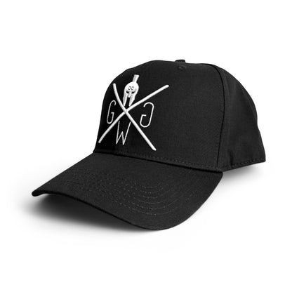 Baseball Cap Schwarz mit Snapback-Verschluss und Logo-Stick – Perfekte Base Cap für Sport, Gym und Streetwear.