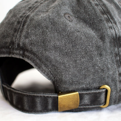 Stonewashed Cap "California" - Anthrazit