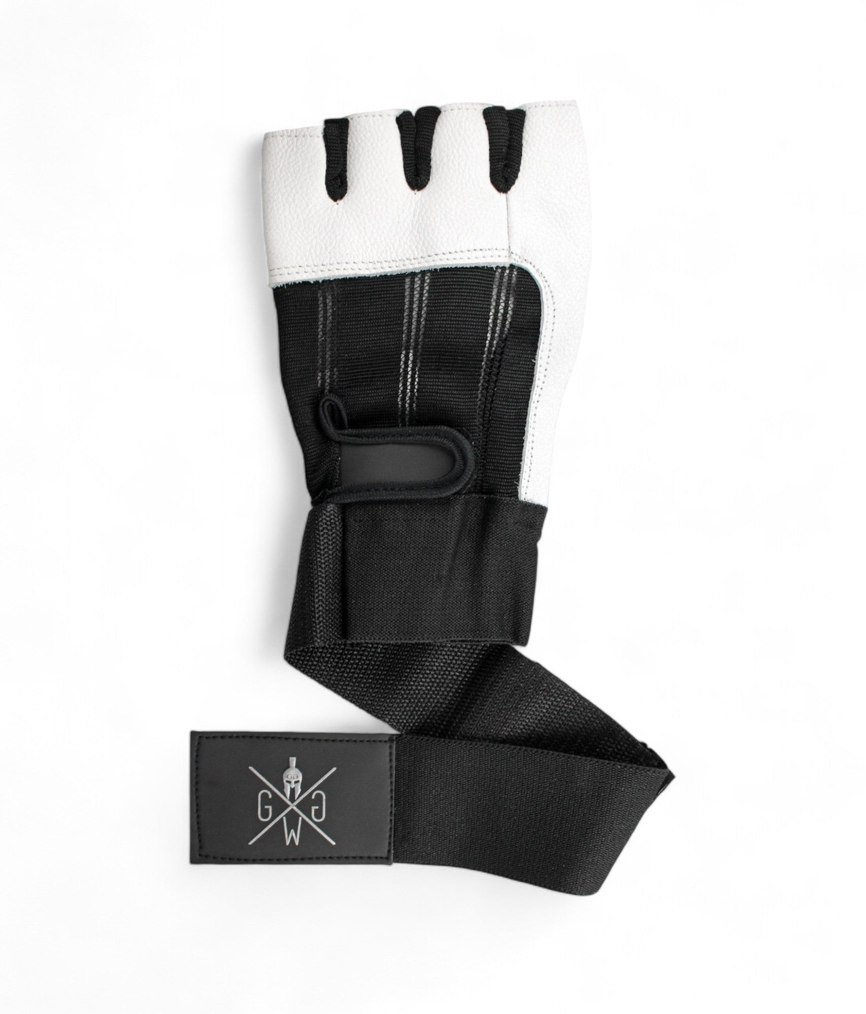 Trainingshandschuhe Weiss mit Leder von Gym Generation – schützende und langlebige Handschuhe mit Handgelenkbandagen und atmungsaktivem Material, perfekt für Sportler.
