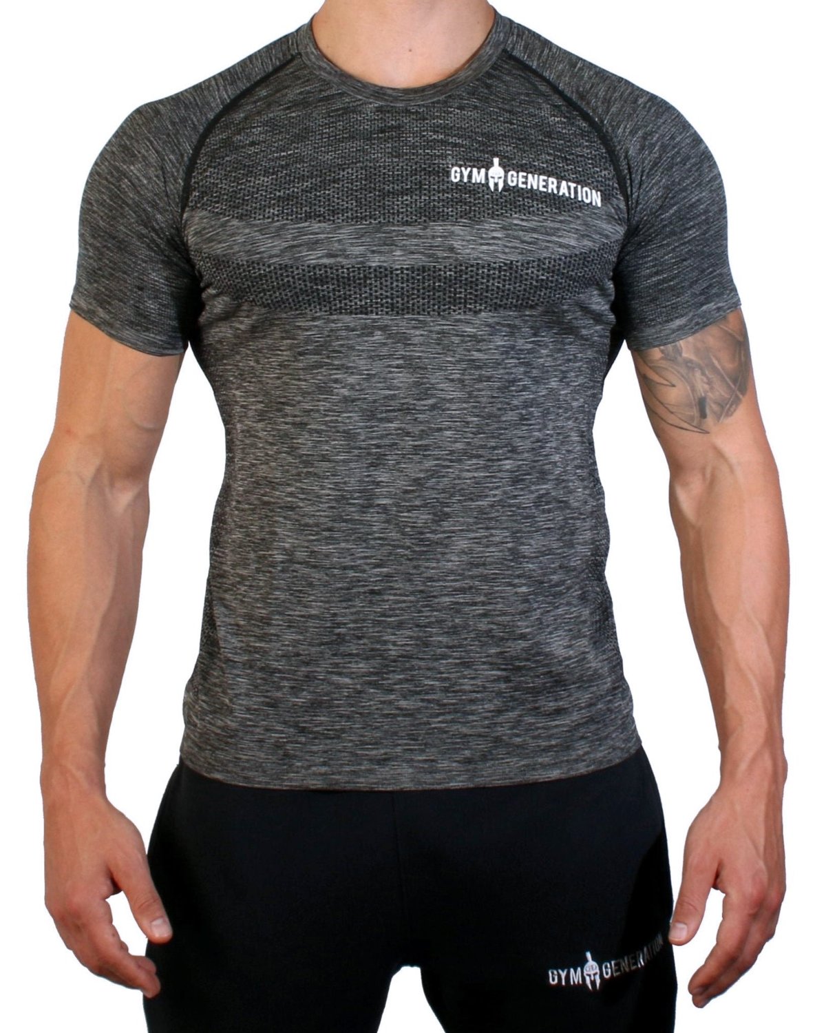 Seamless Sport T-Shirt für Herren in Schwarz – nahtloses Design für optimalen Tragekomfort