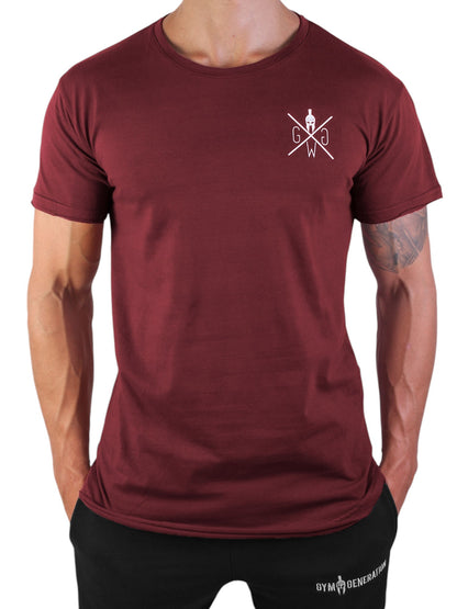 Gym T-Shirt Herren Bordeaux – Stylisches und funktionales Shirt von Gym Generation, kombiniert hochwertigen Komfort mit modernem Design für Training und Freizeit.