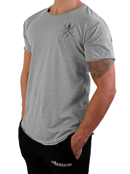 Graues Fitness T-Shirt für Herren – Komfortables und langlebiges Gym Shirt von Gym Generation, ideal für intensive Workouts und entspannte Freizeitmomente.

