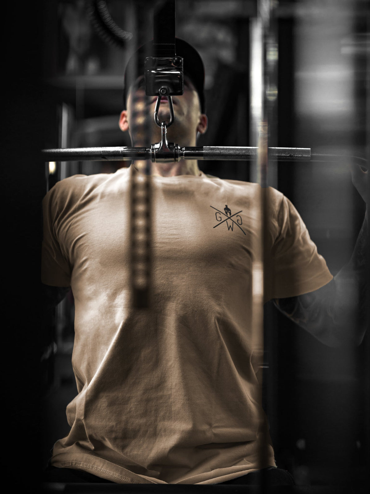 Off White Herren Gym T-Shirt – Hochwertiges Shirt von Gym Generation, mit funktionalem Design und urbanem Look, ideal für Fitness und Freizeit.