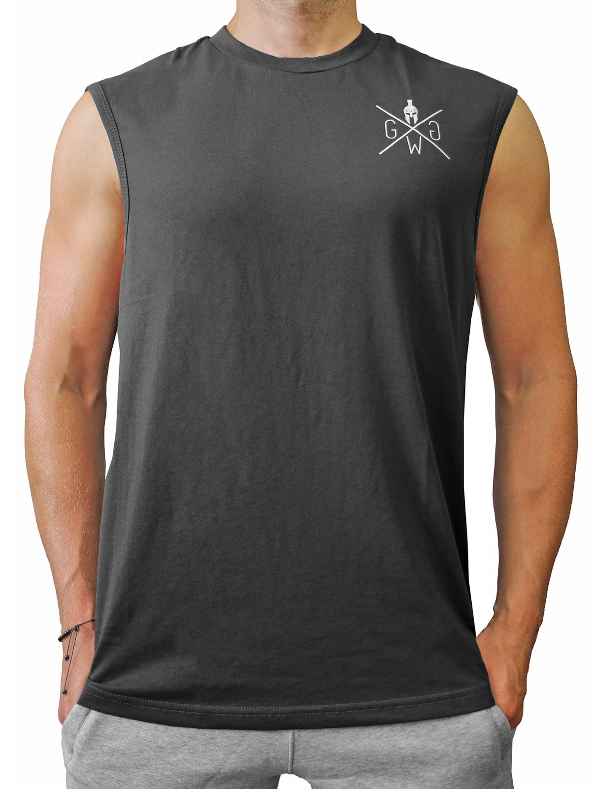 Sport Tank Top Dunkelgrau – Hochwertiges Gym Shirt mit ärmellosem Design für maximale Bewegungsfreiheit, ideal für Workouts und Freizeit.