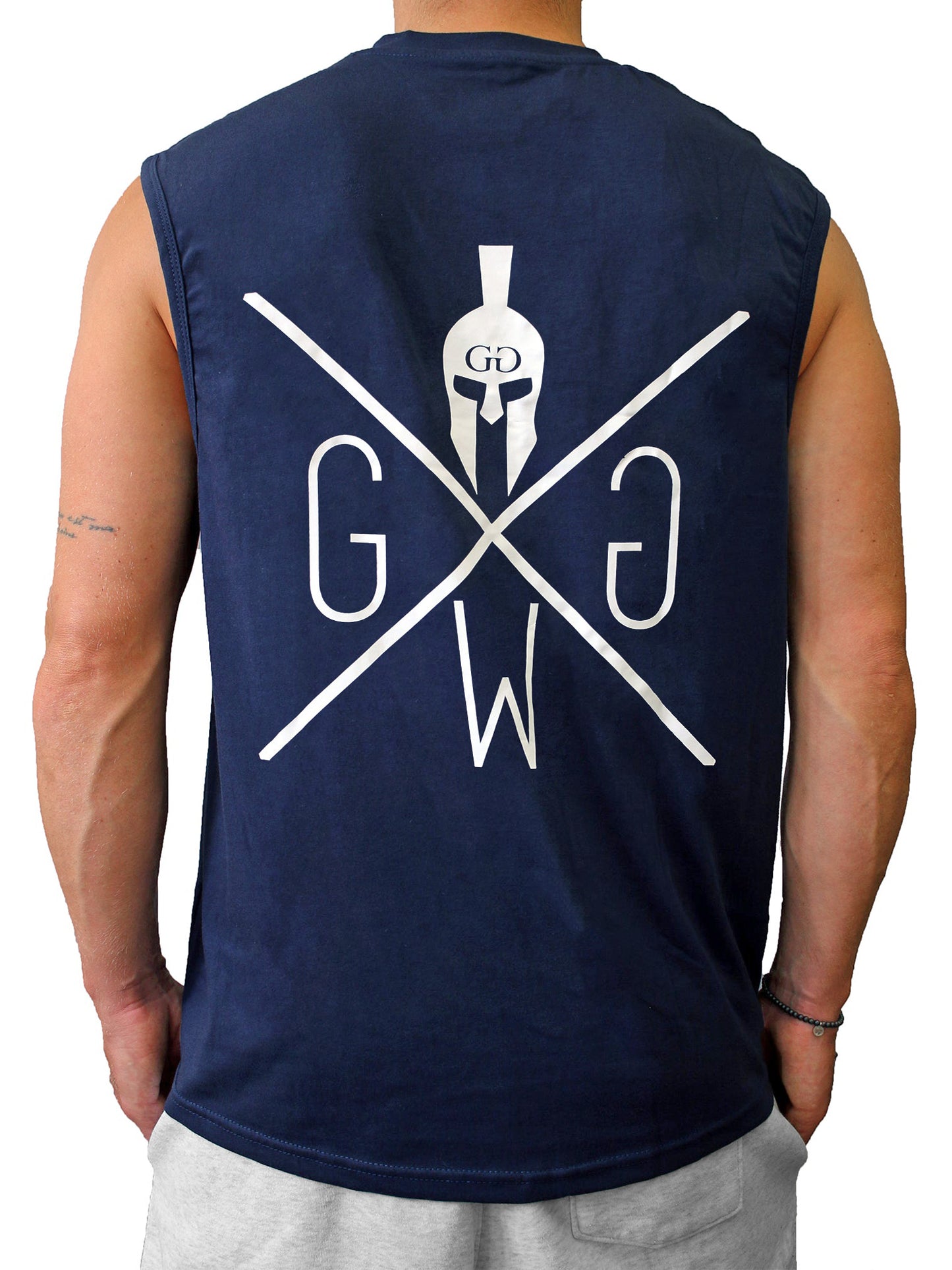 Navy Blau Fitness Tank Top – Funktionales Herren Tank von Gym Generation mit klassischem Design, ideal für Training, Freizeit und sportliche Aktivitäten.