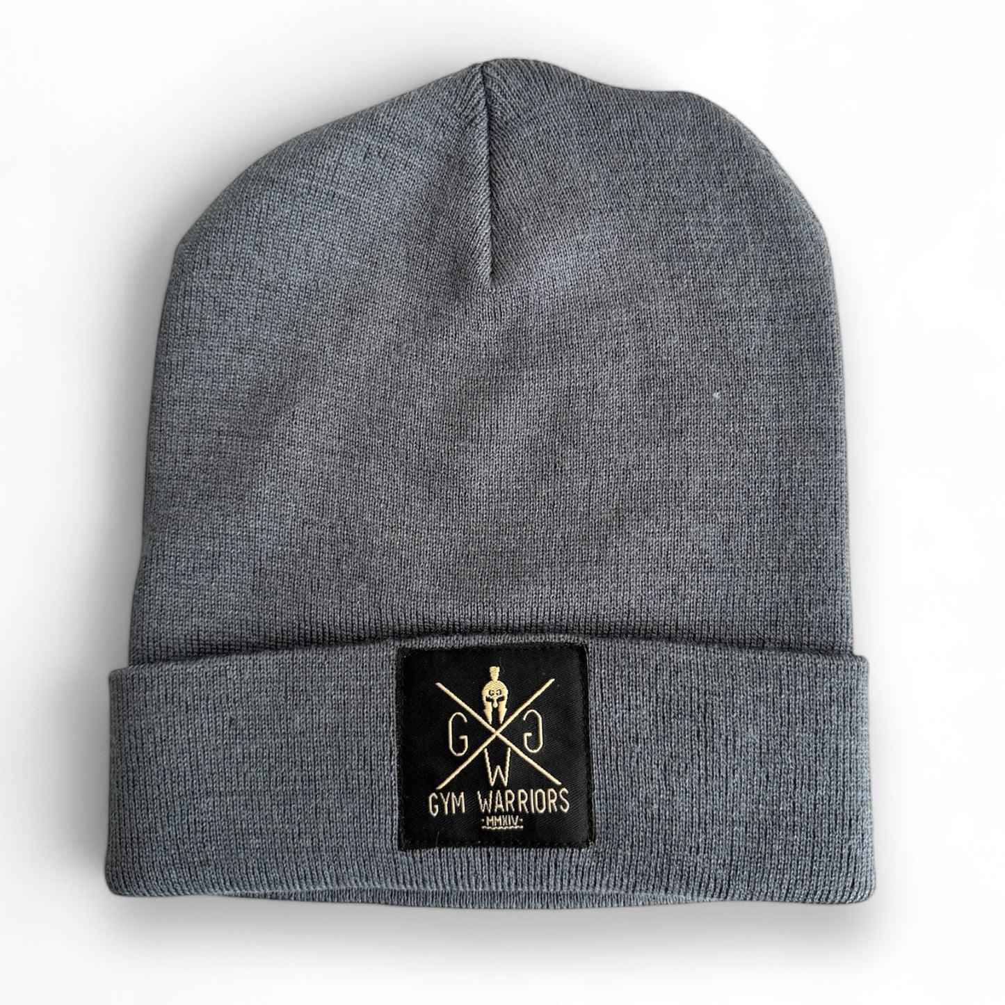 Graue Beanie aus atmungsaktivem Material, ideal für Gym und Freizeit