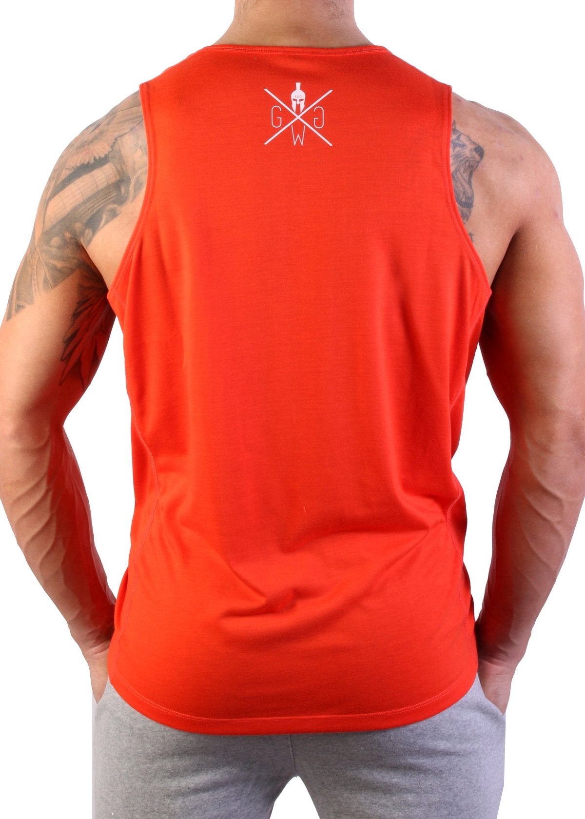 Rotes Trainingstop für Herren – Atmungsaktives Sport Tank Top kaufen