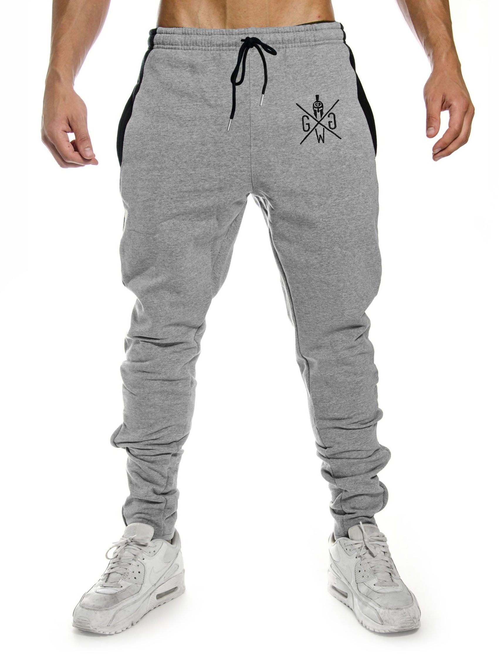 Legacy Sporthose in Grau mit weichem Fleece-Futter für hohen Tragekomfort, ideal für Workouts bei kühleren Temperaturen.