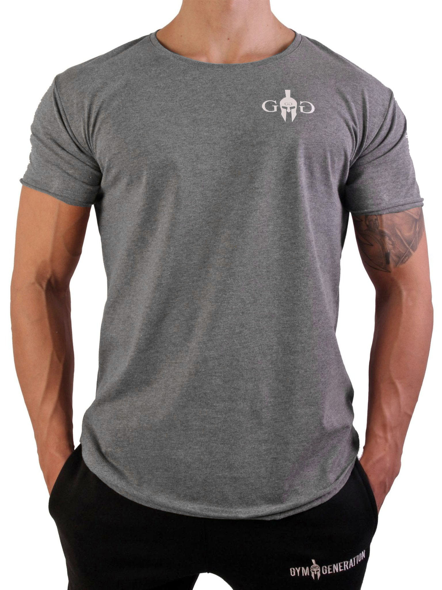 Graues Gym T-Shirt mit Gym Generation Logo