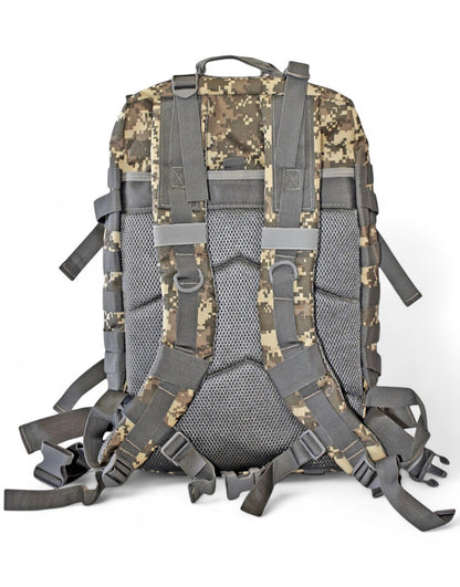 Outdoor Rucksack Camo – Vielseitiger Militär Rucksack mit Tarnmuster, ideal für Abenteuer, lange Reisen und aktive Outdoor-Tage.