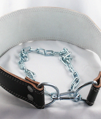 Leather Dip Belt with Chain