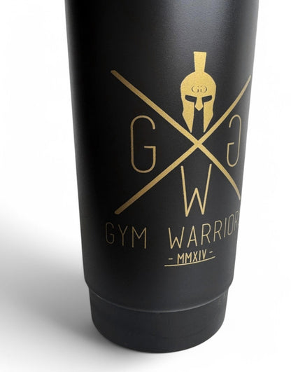 Gym Warriors Shaker Schwarz Gold – 700 ml Fitness Shaker mit elegantem Design, BPA-freiem Material und sicherem Schraubverschluss, perfekt für Shakes und Mixes.