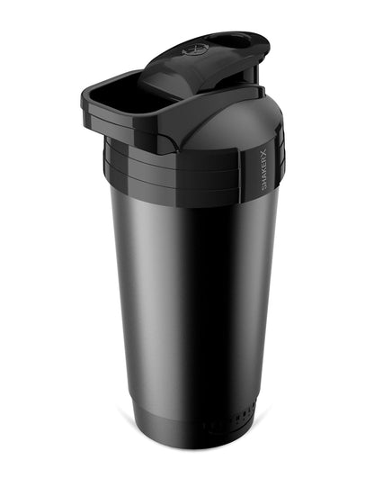 Auslaufsicherer Protein Shaker Schwarz – Funktionaler und strapazierfähiger Shaker mit ergonomischer Form, perfekt für Gym, Outdoor-Workouts und Reisen.