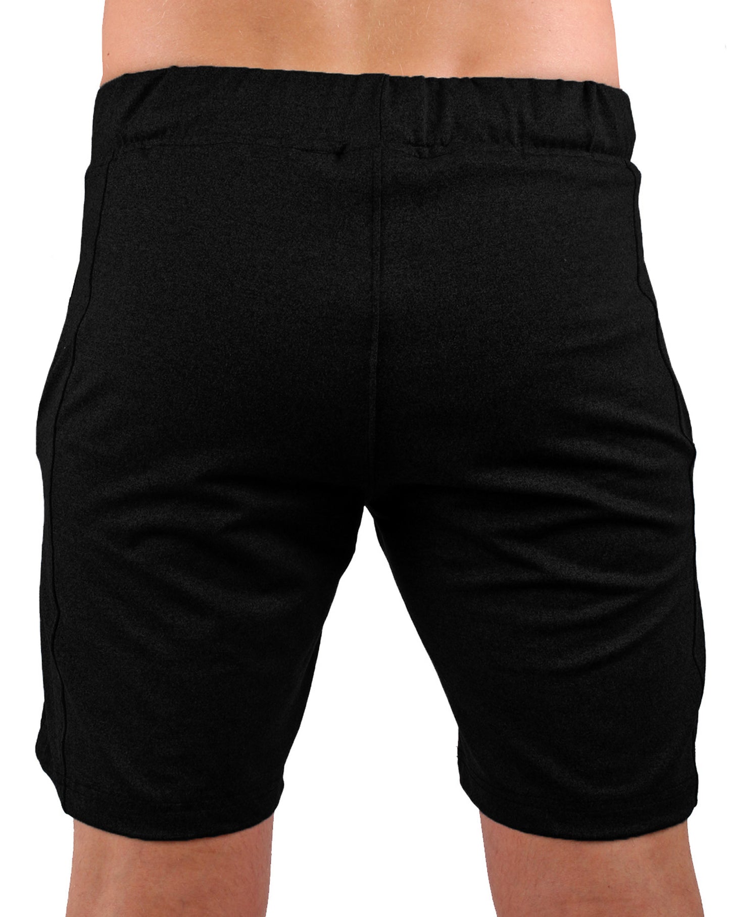 Modische und funktionale schwarze Sportshorts für Herren, ideal für Fitnessstudio und Freizeit.