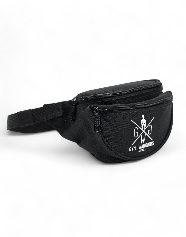 Schwarze Bauchtasche Gym Warriors mit Logo - Stilvoll und praktisch für Fitness und Alltag