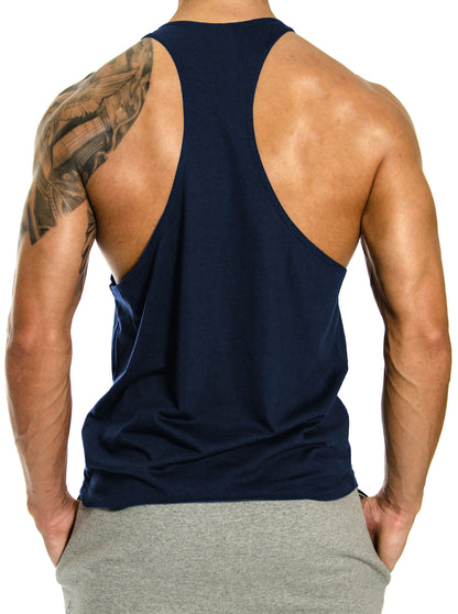 Navy Stringer Tanktop von Gym Generation für Bodybuilding und lässige Streetwear.