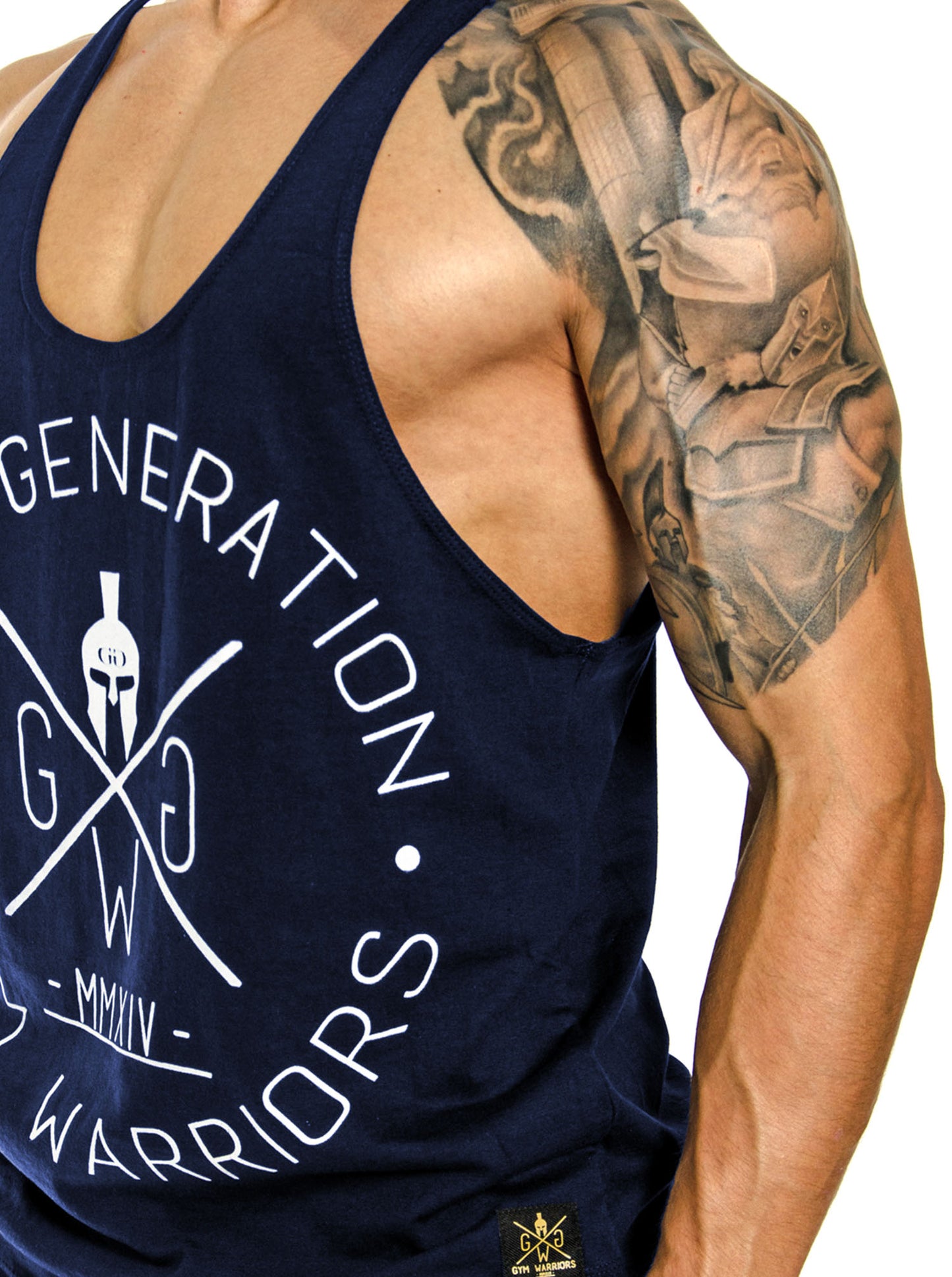 Klassisches Fitness Tanktop in Navy, ideal für Krafttraining und Freizeitaktivitäten.