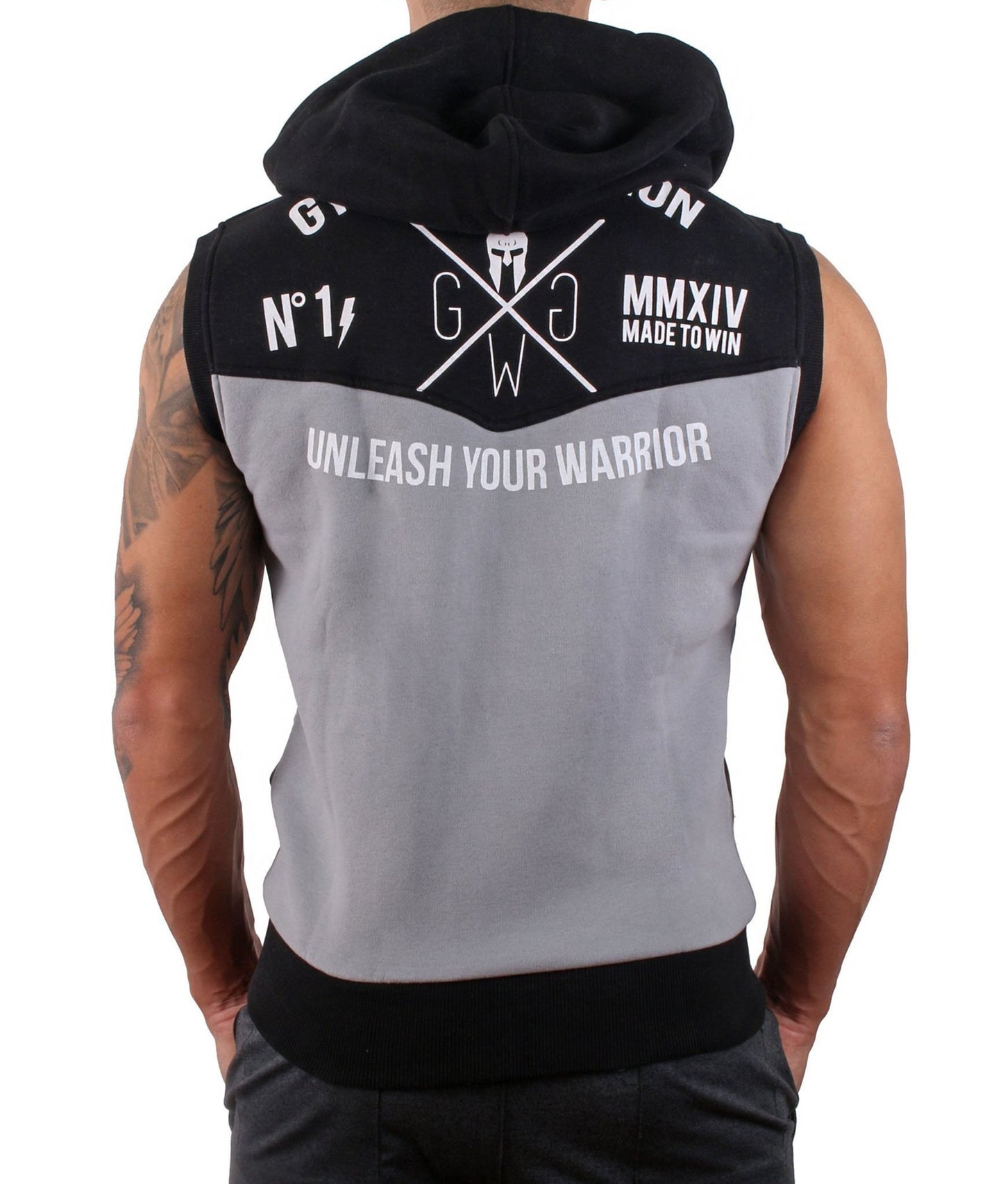 Alpha Sleeveless Hoodie - Grau - Gym Generation®--www.gymgeneration.ch