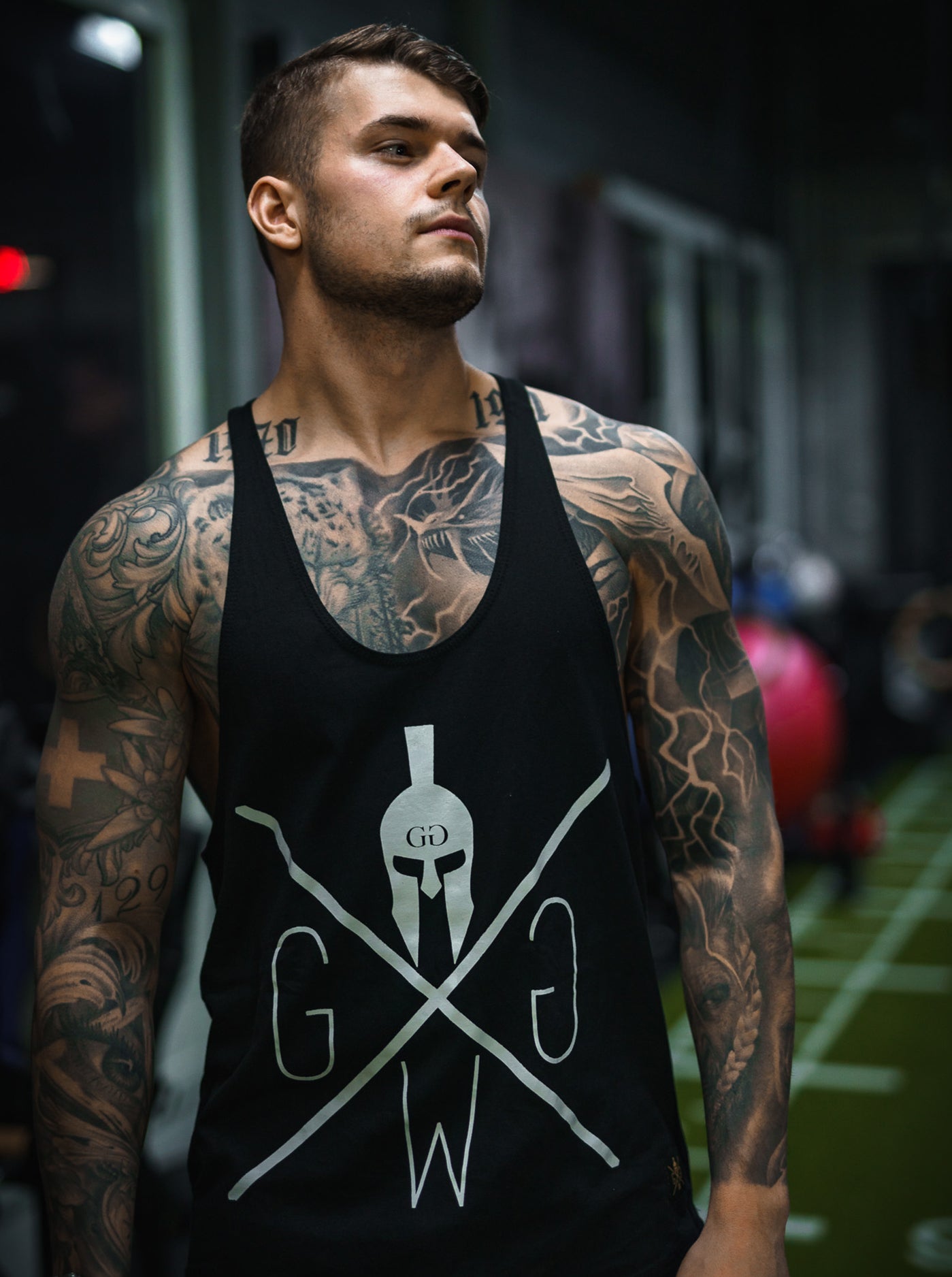 Atmungsaktives Gym Generation Stringer Tank Top für Herren beim Gewichtheben