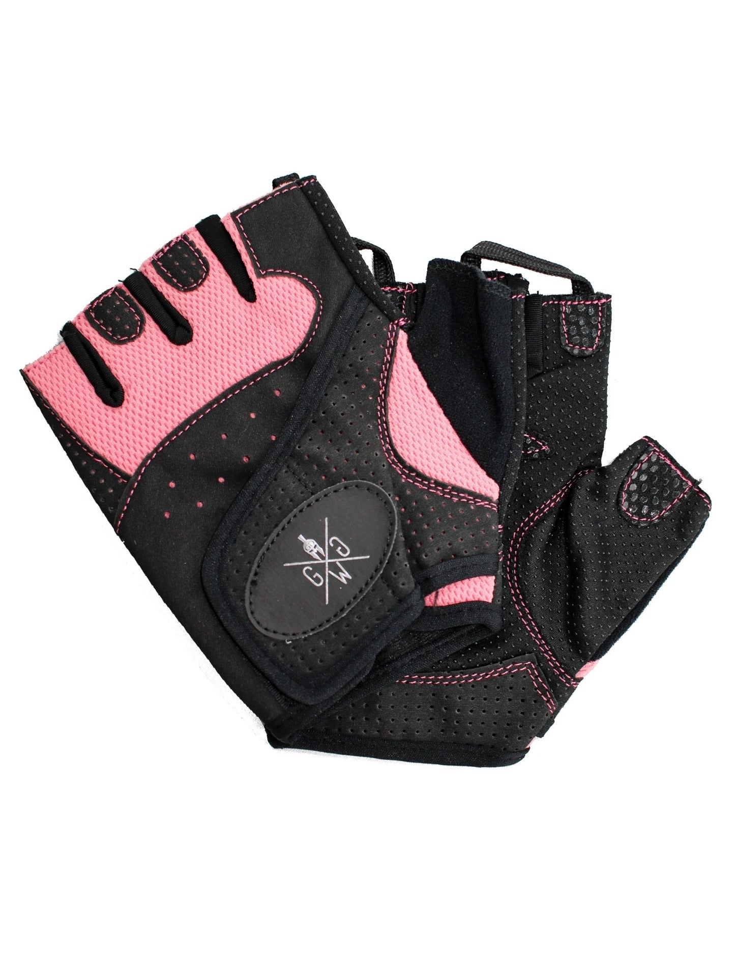 Gym Generation Damen Fitnesshandschuhe Light Pink – atmungsaktive Trainingshandschuhe mit Griffpolster und verstellbarem Klettverschluss, ideal für Hanteltraining und Geräte.