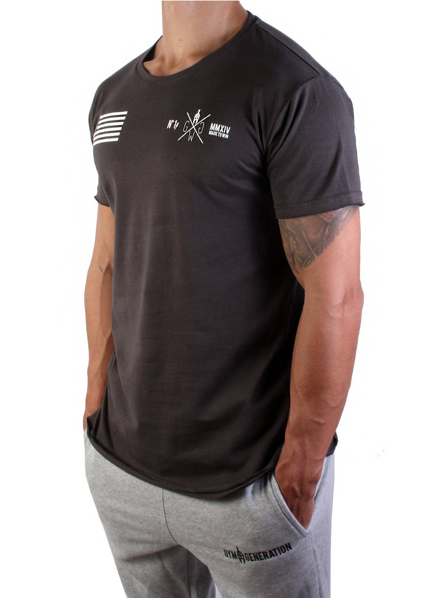 Fighter T-Shirt - Charcoal - Gym Generation®--www.gymgeneration.ch