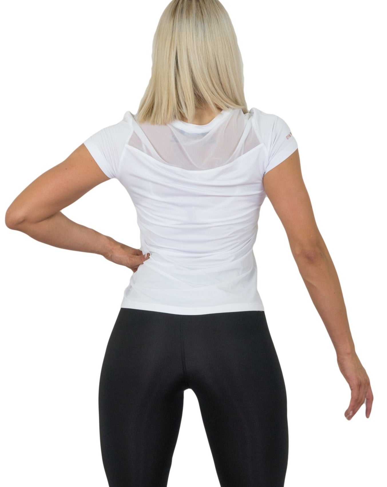 Weisses Sport T-Shirt für Yoga und Fitness von Gym Generation