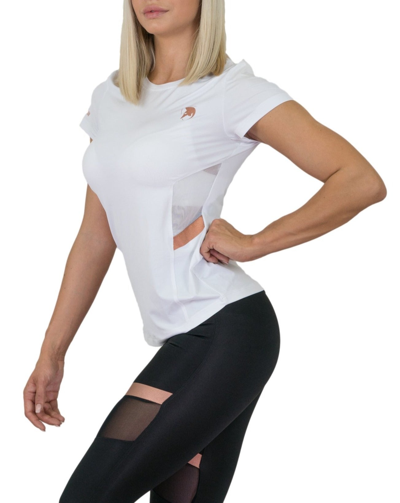 Fitnessshirt Weiss für Damen perfekt für Gym und Outdoor.