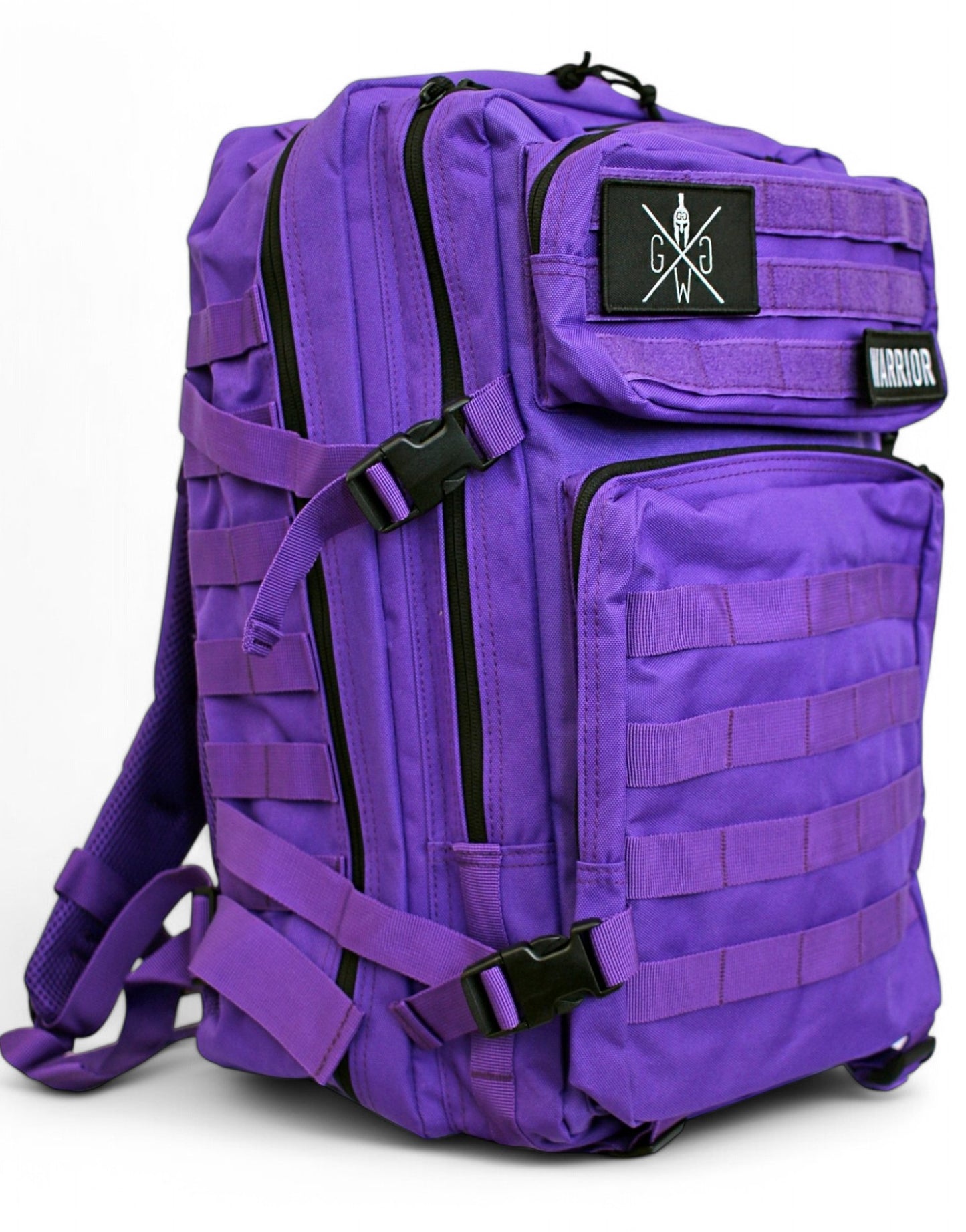 Gym Rucksack Retro Purple – Vielseitiger Adventure Rucksack mit Klettfläche, ergonomischen Gurten und praktischem 180-Grad-Öffnungssystem.