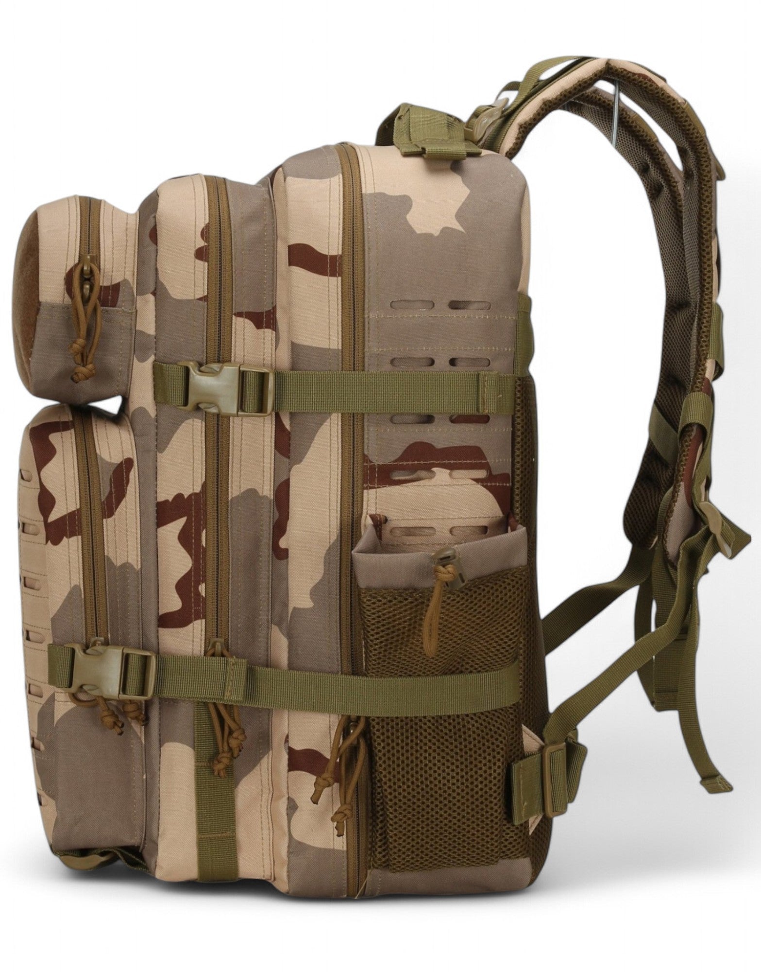 Fitness Rucksack Desert Camo – Robuster und stylischer Rucksack von Gym Generation, ideal für Sport, Wandern und Reisen, mit personalisierbaren Patches.