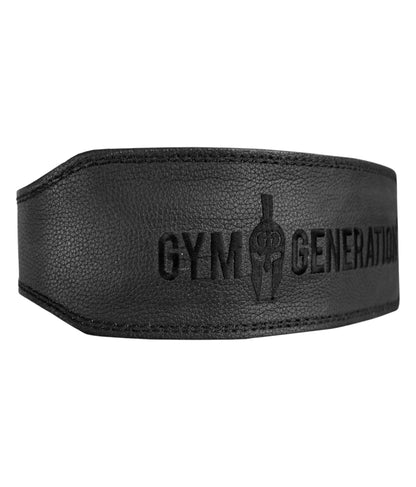 Gym Generation All Black Leder Gewichthebergürtel – Hochwertiger Powerlifting Gürtel aus schwarzem Nappaleder, ideal für maximale Stabilität und Schutz beim Krafttraining.

