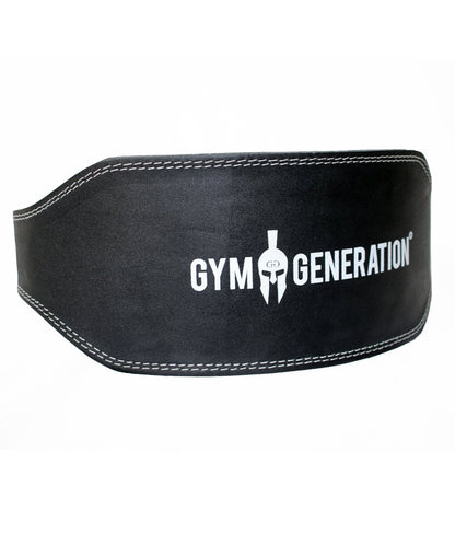 Gewichthebergürtel Schwarz von Gym Generation aus Leder für Fitness und Bodybuilding