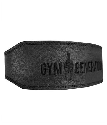 Gewichthebergürtel aus Leder - All Black - Gym Generation®--www.gymgeneration.ch