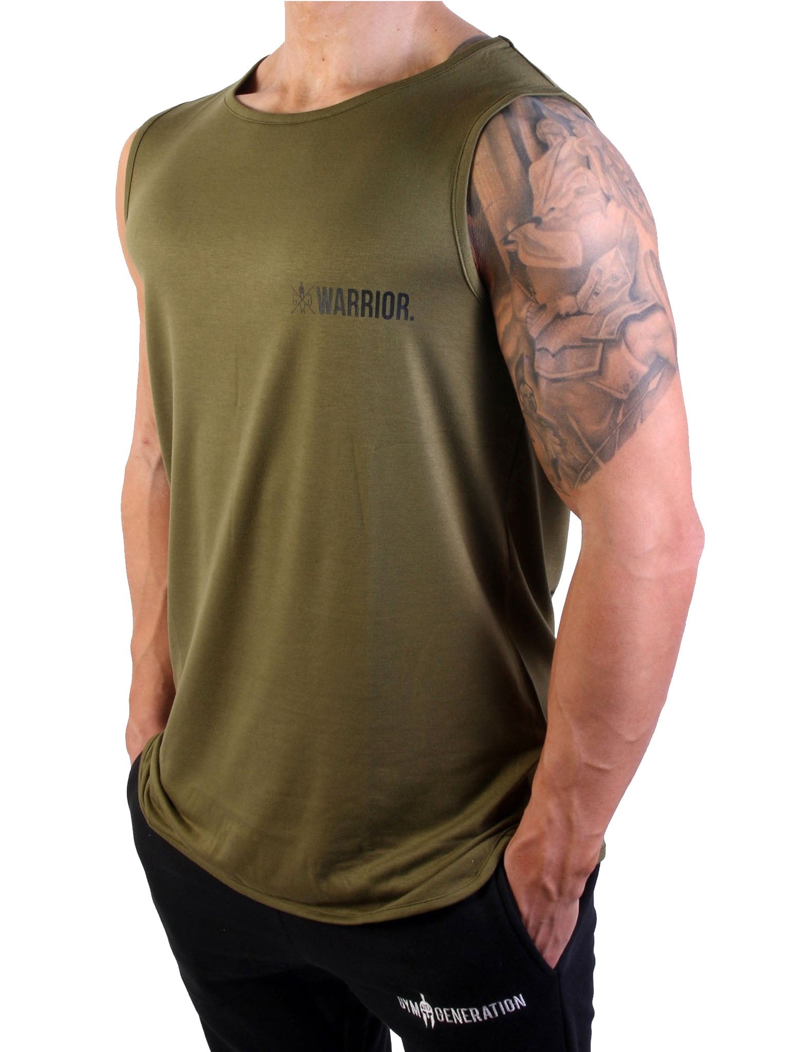 Fitness Tank Top Olive für Herren von Gym Generation.