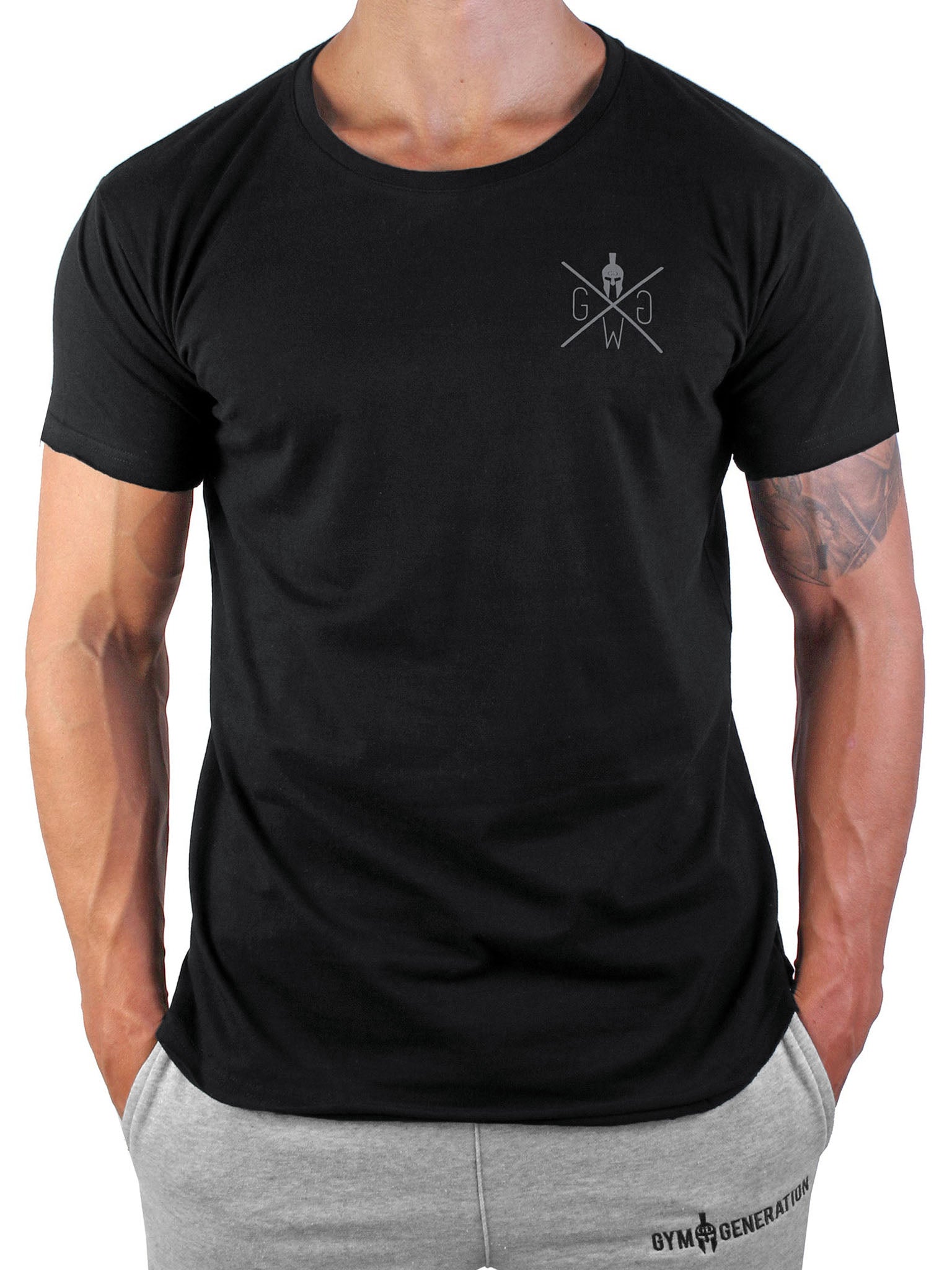 Gym T-Shirt Schwarz – vielseitiges Herren-Shirt aus hochwertiger Baumwolle mit sportlichem Look und perfekter Passform für Fitness und Freizeit.