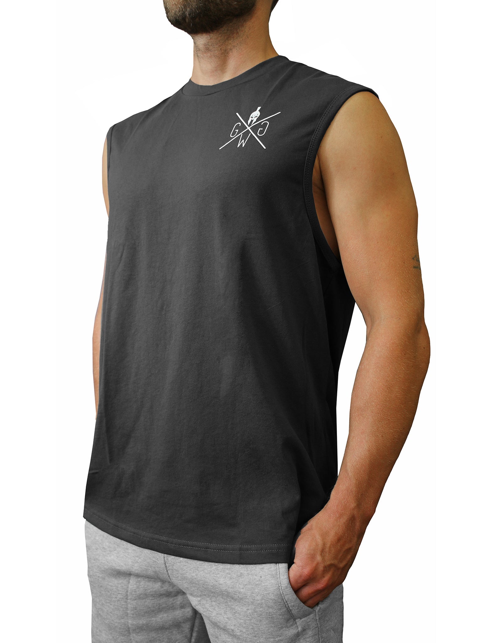 Herren Tank Top Gym Generation – Funktionales und stilvolles Sport Tank in Dunkelgrau, aus hochwertiger Baumwolle für ultimativen Tragekomfort.