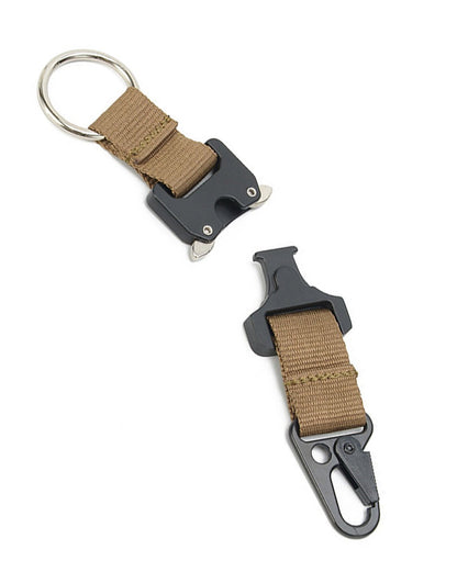 Beiger Karabiner von Gym Generation – Strapazierfähiger und leichter Karabinerhaken mit Klippverschluss, vielseitig einsetzbar für Fitness, Wandern und Camping.