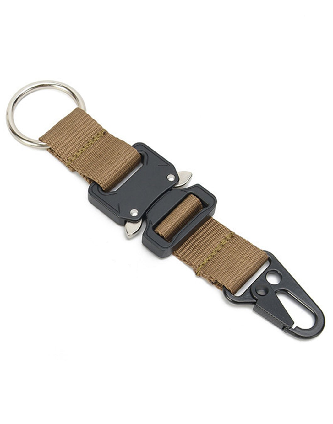 Karabinerhaken Beige – Hochwertiger Metall-Karabiner von Gym Generation, perfekt für Rucksackbefestigung, Schlüssel oder Outdoor-Ausrüstung.