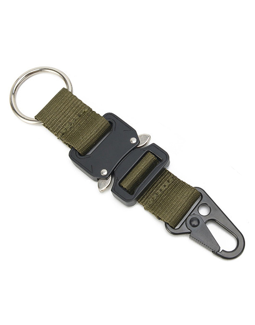 Karabinerhaken Olive – Hochwertiger Metall-Karabiner von Gym Generation, ideal für Rucksackbefestigung, Schlüssel oder Outdoor-Ausrüstung.