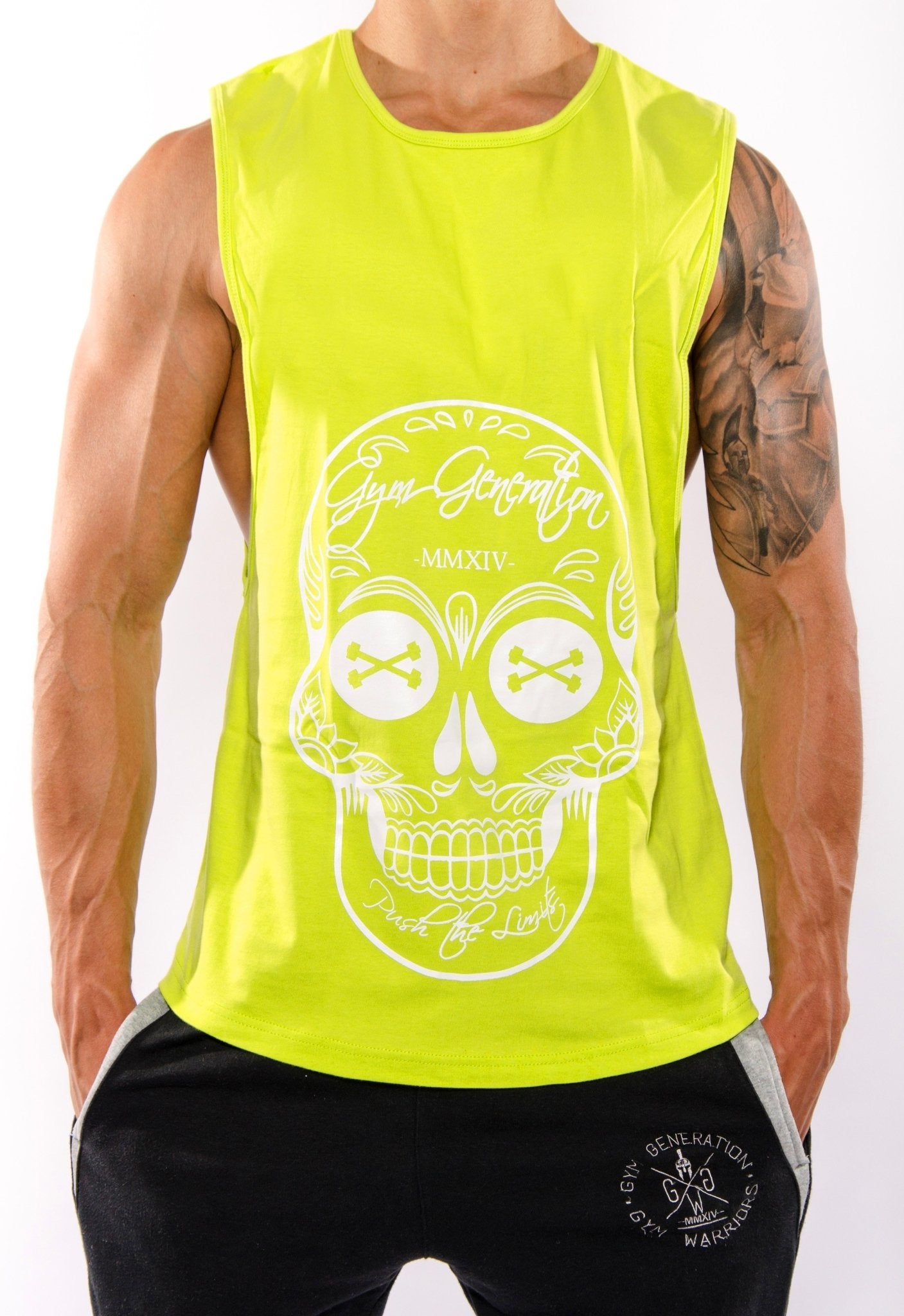 La Catrina Muscle Tank Top - Lime - Gym Generation®--www.gymgeneration.ch