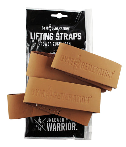Leather Lifting Straps - Nature