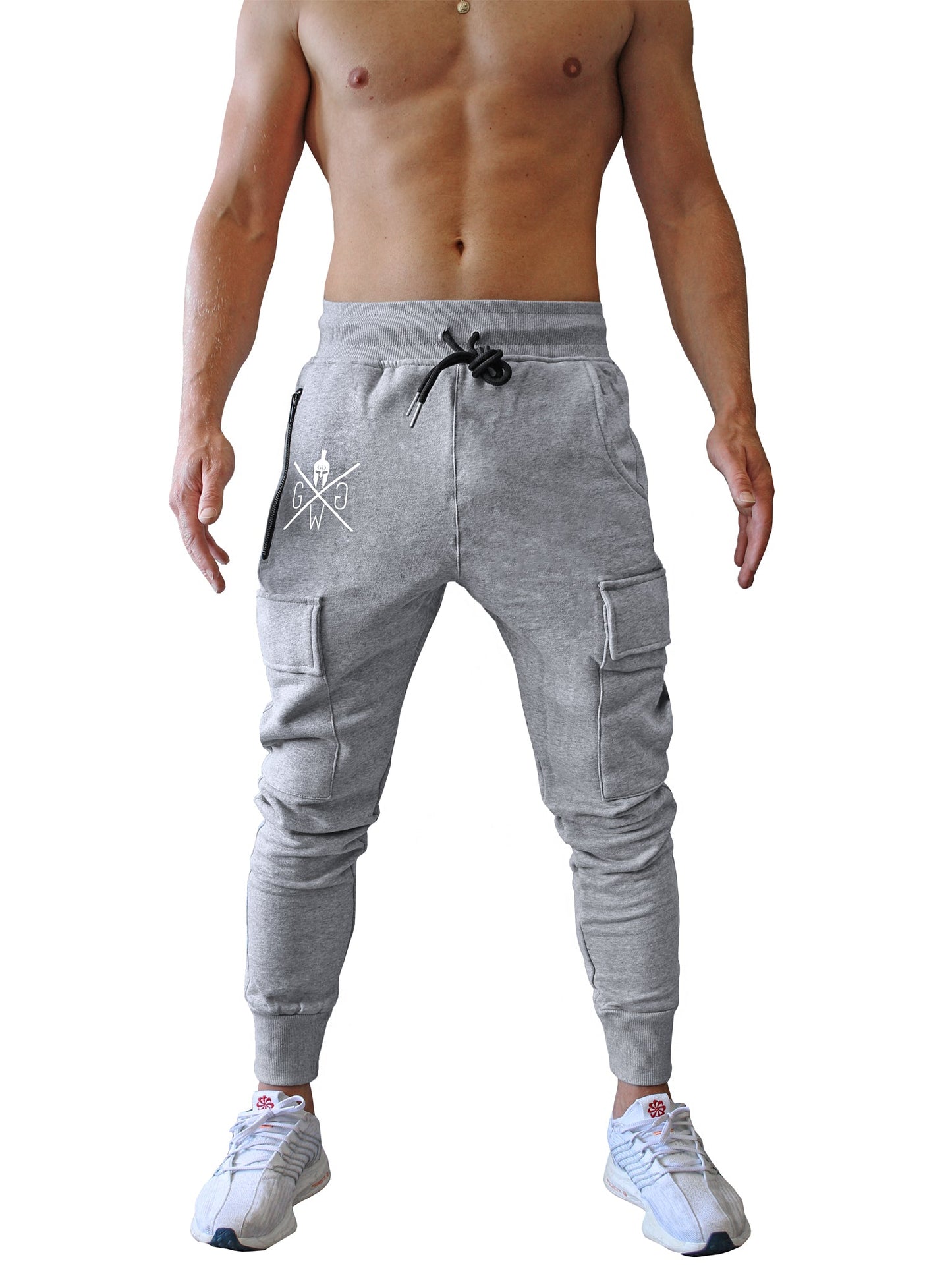 Pxiakgy men's pants Bodybuilding Pants Casual Fitness Mens Color Length  Sports Pocket Solid Men's pantsMen's Gym Pants Grey + 3XL 