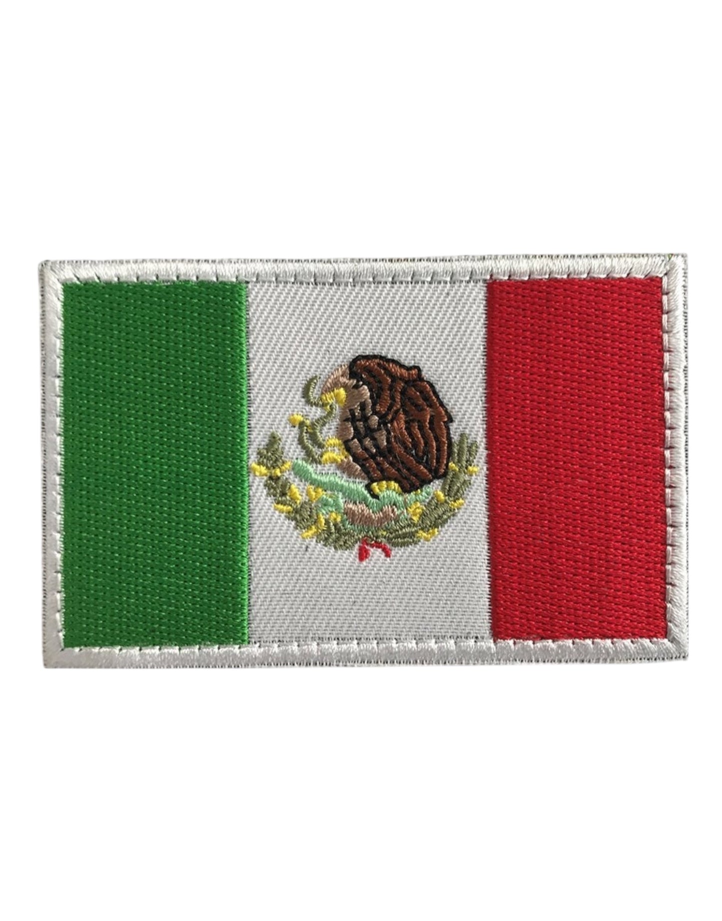 Mexiko Flagge Patch mit Klettverschluss von Gym Generation – ein lebendiges Symbol mexikanischer Kultur, perfekt für Kleidung, Taschen und Outdoor-Accessoires.