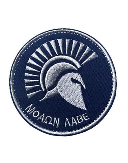 Molon Labe Spartan Patch in Navy von Gym Generation, mit hochwertigem Design und langlebigem Klettverschluss, ideal für Kleidung und Accessoires.