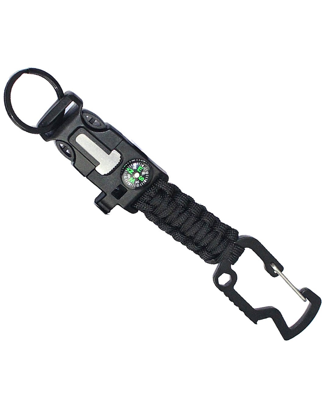 Multi-Tool-Anhänger von Gym Generation – Kompaktes Outdoor-Tool mit Kompass, Feuerstein und Trillerpfeife, ideal für Wandern, Camping und Survival.