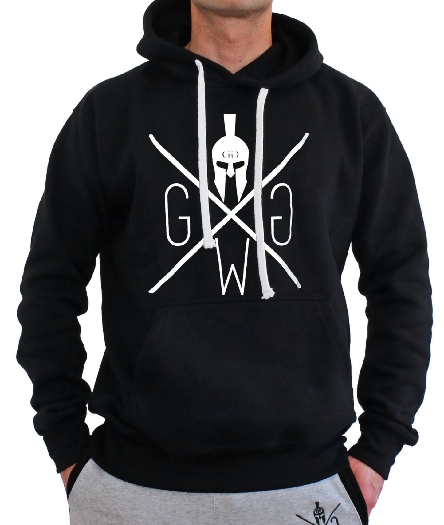 Schwarzer "No Pain No Gain" Hoodie von Gym Generation, ideal für sportliche Aktivitäten und Freizeit.