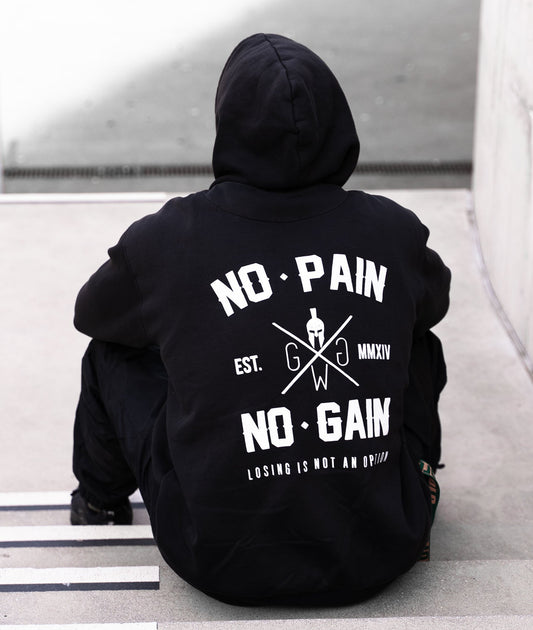 No Pain No Gain Hoodie - Schwarz - Gym Generation®--www.gymgeneration.ch