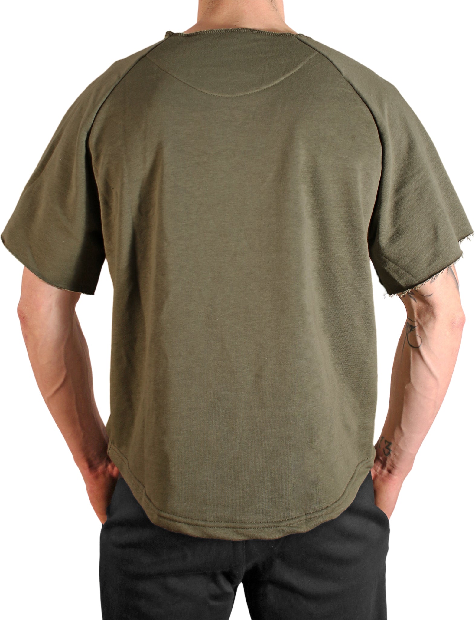 Gym Generation Herren Oversized T-Shirt für Workouts und Freizeit in Olive.