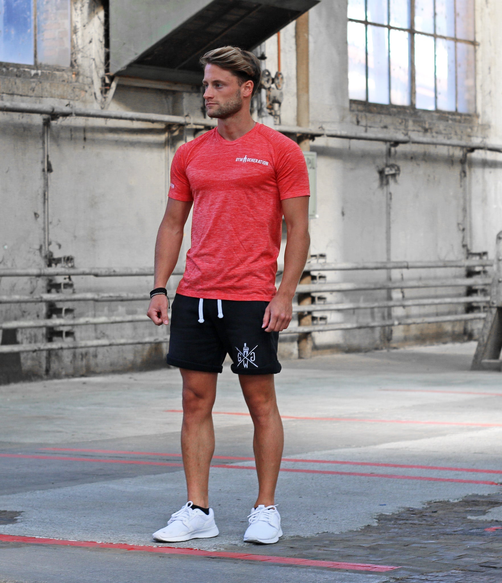 Seamless Fitness Shirt - Flame Red - Gym Generation®--www.gymgeneration.ch